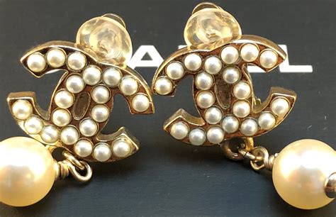 vintage chanel clip on earring|Vintage Chanel Clip On Earrings .